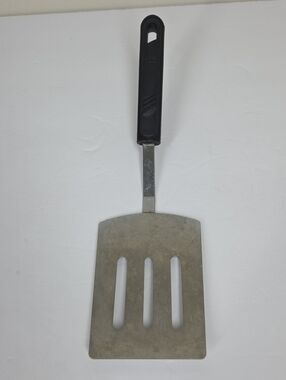 Vtg Good Cook Stainless Steel Spatula Turner Black Handle Kitchen Utensil